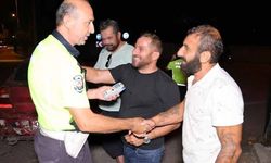 Karadenizli alkollü sürücünün 0.50 promil sevinci kamerada