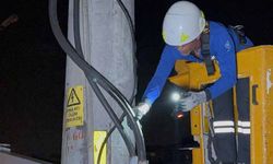 Anız yangını 20 bin nüfuslu mahallenin elektriğini kesti