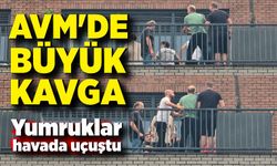 AVM'de büyük kavga; Yumruklar havada uçuştu