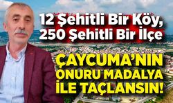 Savaş Çiloğlu; Vatan uğruna 250 şehit veren Çaycuma, İstiklal Madalyasını hak ediyor!