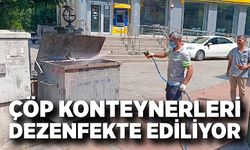 Kilimli’de çöp konteynerleri dezenfekte ediliyor