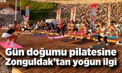 Gün doğumu pilatesine Zonguldak’tan yoğun ilgi