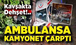 Kamyonetin çarptığı ambulans bahçeye uçtu: 5 yaralı
