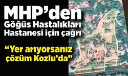 MHP’den Göğüs Hastalıkları Hastanesi için çağrı: “Yer arıyorsanız çözüm Kozlu’da”
