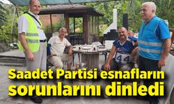 Saadet Merkez İlçe Üzülmez Küçük Sanayi Sitesi esnaflarını ziyaret etti