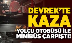 Devrek’te kaza: Yolcu otobüsü ile minibüs çarpıştı!