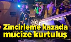Zonguldak'ta zincirleme kaza; 2 araç takla attı