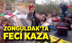 Zonguldak'ta fındık toplamaya giden aile kaza yaptı