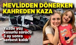 Babasının mevlidinden dönerken kaza yaptı, anne ve 3 yaşındaki kızı öldü