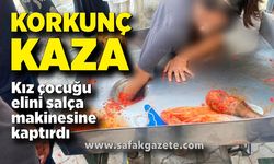 Kız çocuğu elini salça makinesine kaptırdı
