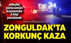Zonguldak'ta iki otomobilin çarpıştığı kazada 2 kişi yaralandı