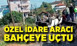 Zonguldak'ta Feci Kaza: İl Özel İdare Aracı Bahçeye Uçtu, 1 Yaralı