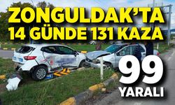 Zonguldak’ta 14 günde 131 trafik kazası