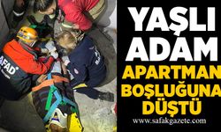 67 yaşındaki adam apartman boşluğuna düştü