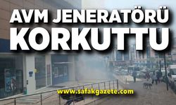AVM jeneratörü korkuttu, cadde duman altında kaldı