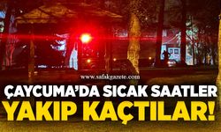 Çaycuma'da sıcak saatler: Yakıp kaçtılar!