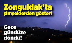 Zonguldak’ta şimşeklerden gösteri: Gece gündüze döndü!