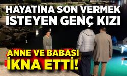 Denize atlamak isteyen genç kızı anne ve babası ikna etti