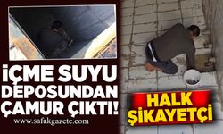 Köyün içme suyu deposundan çamur çıktı! Halk şikayetçi