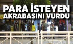 Kendisinden para isteyen akrabasını vurdu