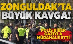 Zonguldak'ta büyük kavga: Polis biber gazıyla müdahale etti