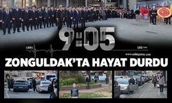 Zonguldak’ta hayat durdu: Atatürk’e büyük saygı