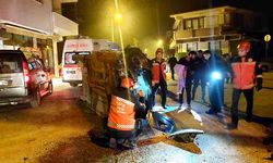 Gaz pedalı takılı kaldı, otomobil yan yattı!