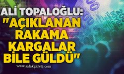 Ali Topaloğlu "Açıklanan rakama kargalar bile güldü"