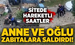 Anne ve oğlu zabıtalara saldırdı!