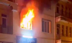 Apartmanda çıkan yangın ekiplerce söndürüldü