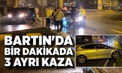 Bartın'da bir dakikada 3 ayrı kaza