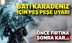 Batı Karadeniz İçin Peş Peşe Uyarı: Önce Fırtına, Sonra Kar