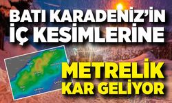 Batı Karadeniz’in İç Kesimlerine Metrelik Kar Geliyor