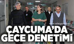 Çaycuma Devlet Hastanesi ve 112 İstasyonlarına gece denetimi