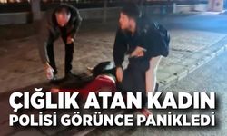 Çığlık Atan Kadın, Polisi Görünce Panikledi