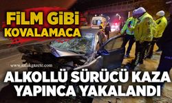 Film gibi kovalamaca: Alkollü sürücü kaza yapınca yakalandı