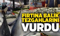 Fırtına balık tezgahlarını vurdu