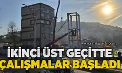 İkinci üst geçitte çalışmalar başladı
