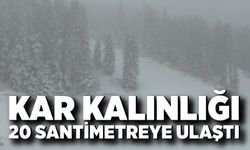 Kar kalınlığı 20 santimetreye ulaştı