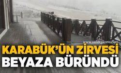 Karabük’ün zirvesi beyaza büründü
