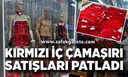 Kırmızı iç çamaşır satışları patladı