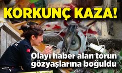 Odunlukta korkunç kaza! Bacağını testereye kaptırdı