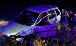 Otomobil tarlaya uçtu, ekipler yaralı için seferber oldu