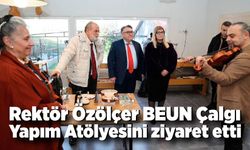 Rektör Özölçer BEUN Çalgı Yapım Atölyesini ziyaret etti