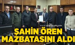 Şahin Ören, mazbatasını Aldı