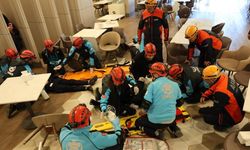 Fethi Sekin Şehir Hastanesi'nde deprem ve yangın tatbikatı