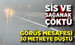 Bolu Dağı'na sis ve sağanak çöktü