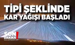 Tipi şeklinde kar yağışı başladı