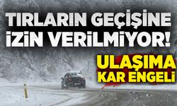 Ulaşıma kar engeli: Tırların geçişine izin verilmiyor!