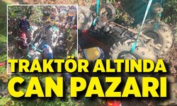 Traktör köprüden dereye uçtu! Sürücü altında kaldı